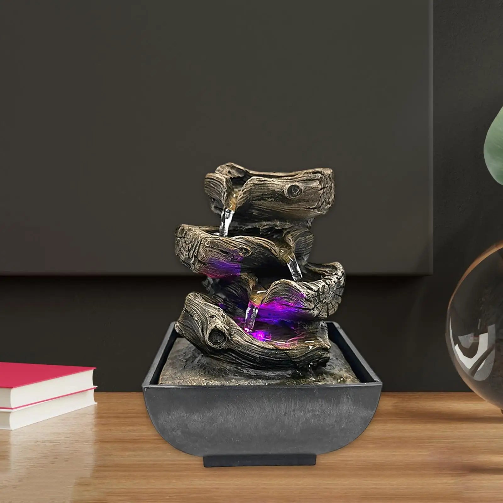 Fontaine d'eau brittop avec pompe, décor Feng Shui, 3 niveaux