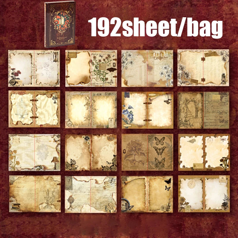 Cahier Vintage Mr.Paper – Bloc-notes rétro à feuilles dorées, 192 pages.