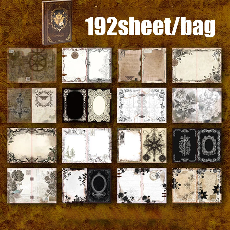 Cahier Vintage Mr.Paper – Bloc-notes rétro à feuilles dorées, 192 pages.