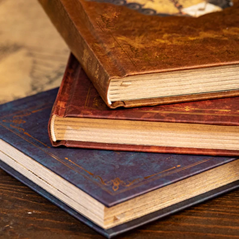 Cahier Vintage Mr.Paper – Bloc-notes rétro à feuilles dorées, 192 pages.