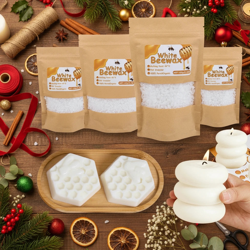 Cire d'abeille blanche granulaire 1000g pour fabrication de bougies artisanales - Les Rituels d'Isabelle
