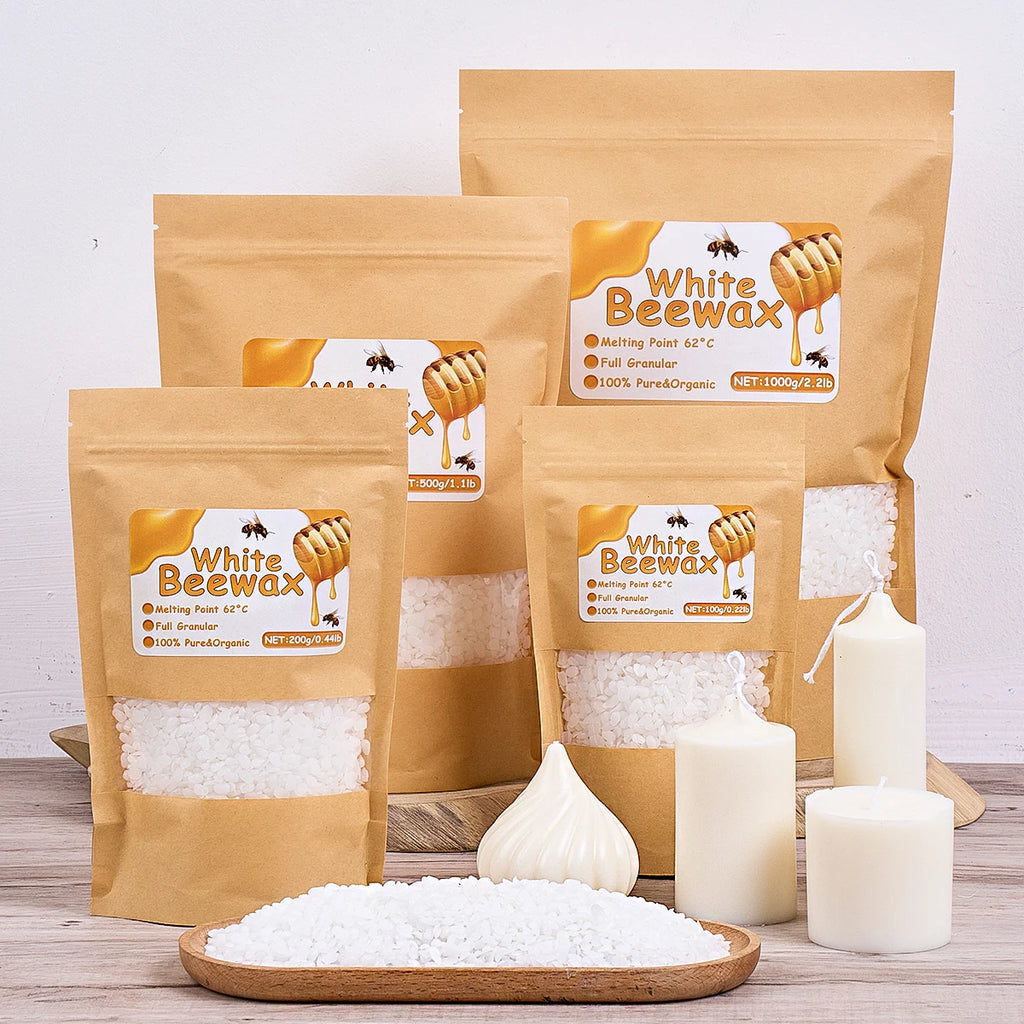 Cire d'abeille blanche granulaire texture naturelle pure - Les Rituels d'Isabelle

