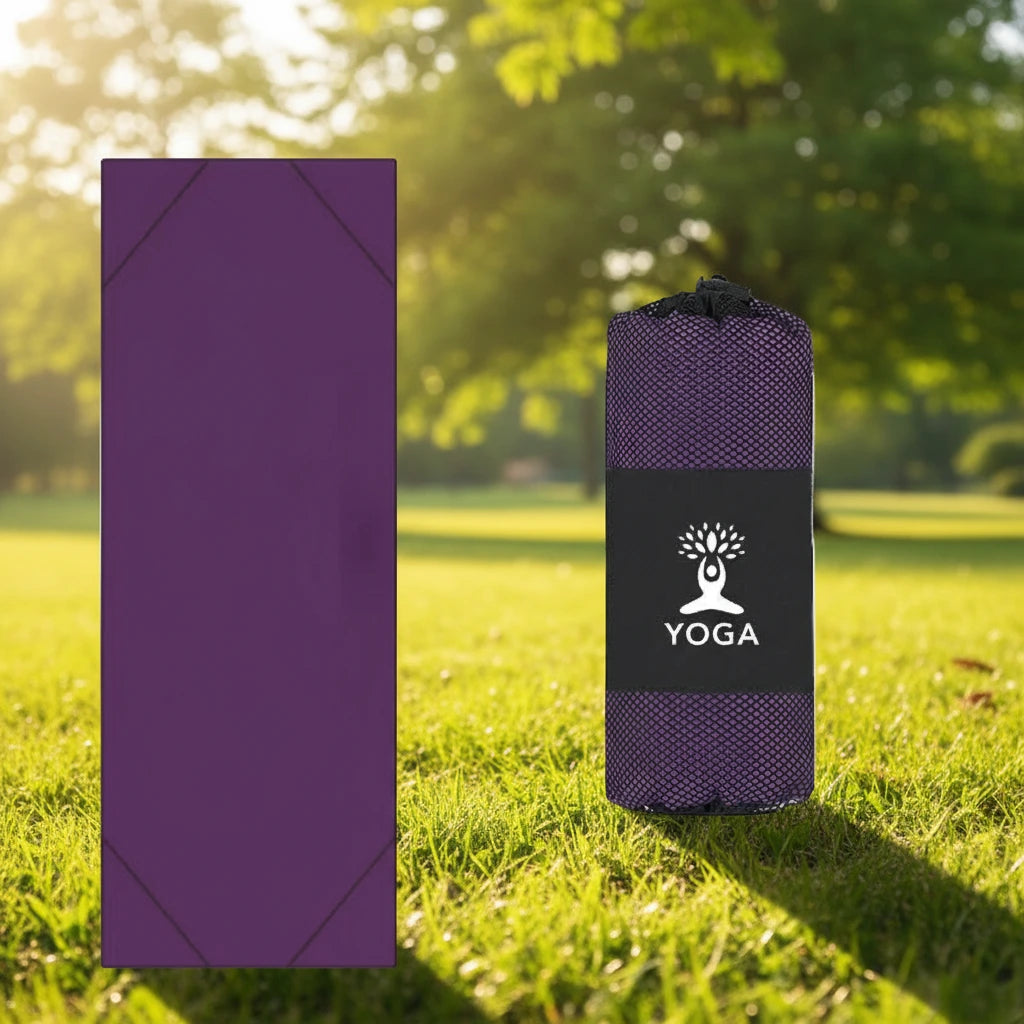 Tapis de yoga antidérapant en microfibre
